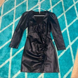 Zara leather black dress size XS